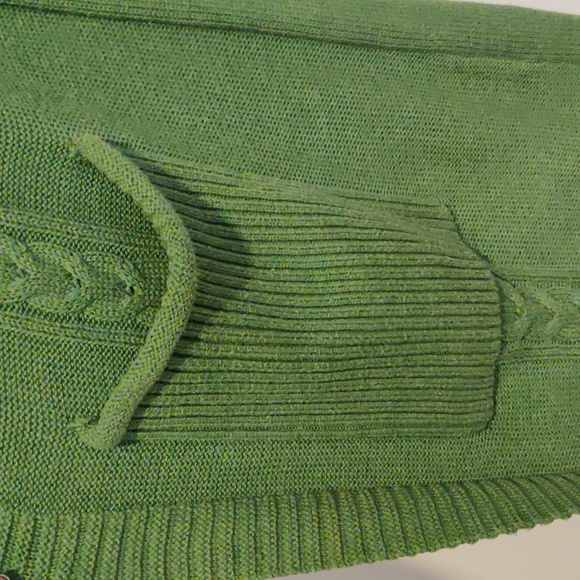 Isle of mine gorgeous green long knit cardigan size S/M - Picture 3 of 5